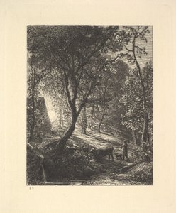 The Herdsmans Cottage, nebo Sunset, 1880. od Samuel Palmer