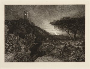 Osamělá věž od Samuel Palmer