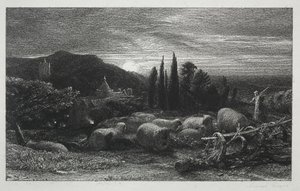 Vycházející měsíc, 1857. od Samuel Palmer