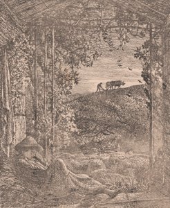 Spící pastýř od Samuel Palmer