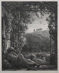 Spící pastýř, 1857. od Samuel Palmer