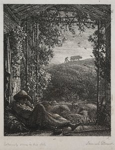 Spící pastýř, 1857. od Samuel Palmer