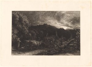 Unavený oráč od Samuel Palmer
