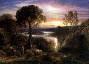 Tityrus obnoven do svého dědictví, 1877 od Samuel Palmer