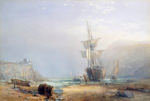 Mlhavé ráno na pobřeží Devonu, 1853