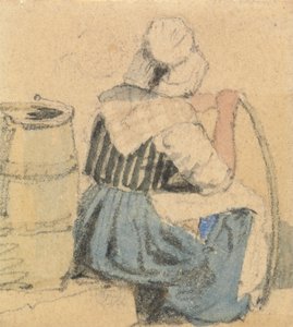 Sedící rolnice od Samuel Prout