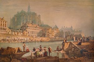 Cathedral Town on a River, c1825 od Samuel Prout