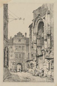 Facisimilie skic vyrobených ve Flandrech a Německu: Thein Church, Praha, 1833. od Samuel Prout