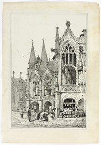 Hotel de Ville, Brunswick od Samuel Prout