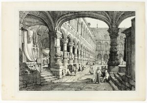 Knížecí palác, Lutych od Samuel Prout