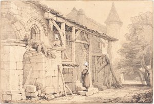 Scéna v Jumièges od Samuel Prout