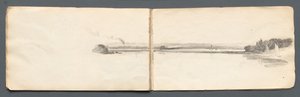 Sketchbook: Krajina s plachetnicemi, 1814. od Samuel Prout