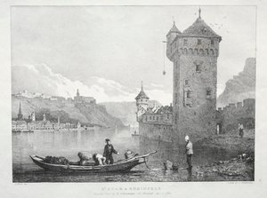 St. Goar a Rheinfels, 1824. od Samuel Prout