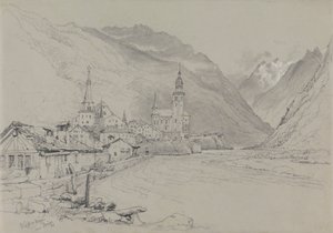Visp nebo Viege, poblíž Brig od Samuel Prout