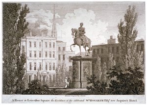 Leicester Square, Westminster, Londýn, c1805 od Samuel Rawle