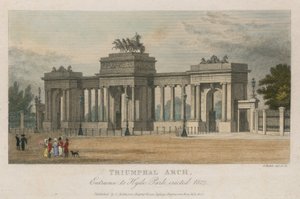 Triumphal Arch, vchod do Hyde Park Corner, Londýn, postavený v roce 1827