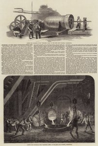 Válec velkého hydraulického lisu používaný pro zvedání trubek mostu Britannia od Samuel Read
