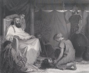 David přinesl před Saulem, z The Art Journal, naproti str. 100, duben 1871. od Samuel S. Smith