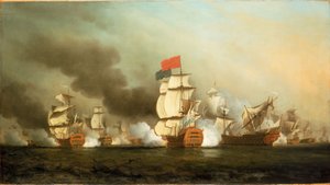 Vítězství lorda Ansona u mysu Finisterre, 3. května 1747 od Samuel Scott