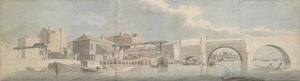Westminsterský most, Surrey Side, ca. 1750. od Samuel Scott