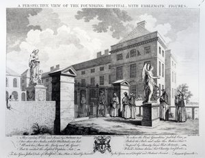 Perspektivní pohled na Foundling Hospital, vyrytý Edward Rooker, 1749 od Samuel Wale