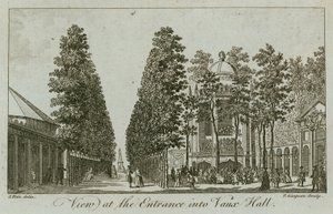 Pohled na vchod do Vauxhall Gardens, Londýn od Samuel Wale