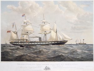 Železná parní loď "Great Britain", 3500 tun, 500 koňských sil od Samuel Walters