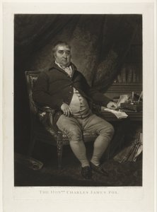 Portrét van Charles James Fox Ctihodný Charles James Fox (titul na předmětu) od Samuel William Reynolds (I)