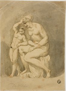 Venuše a Amor od Samuel de Wilde