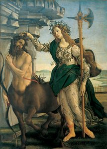 Pallas (Athéna nebo Minerva) a Kentaur od Sandro Botticelliho (1445-1510), asi 1482 - Florencie, galerie Uffizi. od Sandro Botticelli