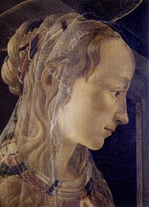 Oltářní obraz svatého Ambroise (Saint Ambroise) nebo Retable des Convers. Detail svaté Kateřiny Alexandrijské. Obraz Alessandra di Mariano dei Filipepi známý jako Sandro Botticelli (1445-1510). tempera na plátně od Sandro Botticelli