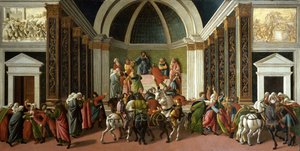 Histoire de Virginie Romana - Příběh Virginie par Sandro Botticelli (1445-1510), kolem 1498 - Tempera na panelu, 85x165 - Accademia Carrara, Bergamo od Sandro Botticelli
