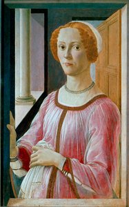 Portrét Smeraldy Bandinelli Detrempe na dřevě od Alessandra di Mariano dei Filipepi, dit Sandro Botticelli (1445-1510) cca 1471. Slunce. 65x41 cm Londýn, Národní galerie od Sandro Botticelli