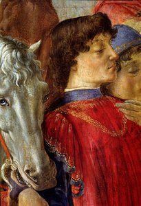 Klanění tří králů, detail Lorenza de