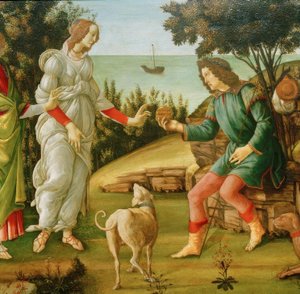 Soud v Paříži (Venuše a Paříž) od Sandro Botticelli