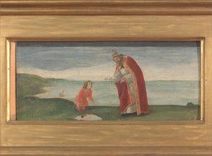 Svatý Augustin a chlapec na pláži od Sandro Botticelli