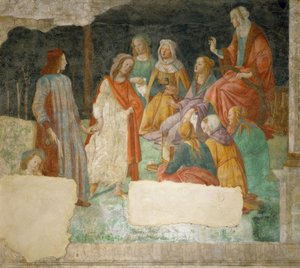 Minerva přivede do domu mladíka (Lorenzo Tornabuoni?). od Sandro Botticelli