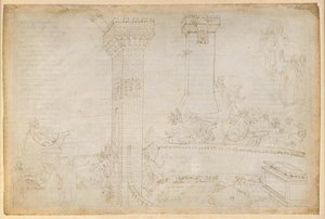 La Divina Commedia, Inferno VIII. Vergilius a Dante v pátém kruhu pekla: Vztekavci ve Styxu; před branami města Dis od Sandro Botticelli