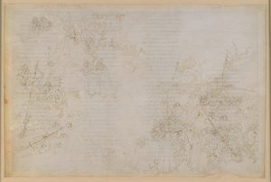 La Divina Commedia, Inferno XXI. Vergilius a Dante v osmém kruhu pekla (Malebolge), 5. bolgia: Trest pro zkorumpované úředníky; Průvod ďábly od Sandro Botticelli