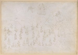 La Divina Commedia, Inferno XXVI. Vergilius a Dante v osmém kruhu pekla (Malebolge), 8. bolgia: Trest pro falešné rádce; rozhovor s Odysseem od Sandro Botticelli