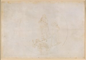 La Divina Commedia, Paradiso XVIII. Pátá planetární sféra (nebe Marsu): Cacciaguida jmenuje blažené bojovníky za víru – přechod do sféry Jupitera od Sandro Botticelli