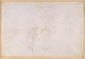 La Divina Commedia, Paradiso XXVII. Osmá sféra (nebe pevných hvězd): Petr pronáší kázání odsuzující zkažené papežství; vzestup do křišťálového nebe, k Primum Mobile od Sandro Botticelli