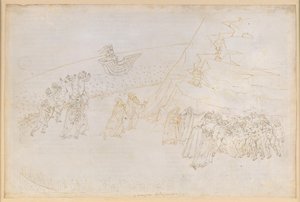 La Divina Commedia, Purgatorio III. Předočistec (Inselring): Pokání těch, kteří zemřeli v exkomunikaci; rozhovor s Manfredem z Hohenstaufenu od Sandro Botticelli