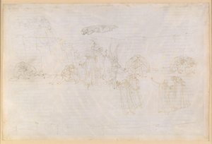 La Divina Commedia, Purgatorio XV. Výstup do třetího kruhu očistce: Anděl před schodištěm; Dantovy vize o mírnosti od Sandro Botticelli