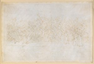 La Divina Commedia, Purgatorio XXVI. Sedmý kruh očistce: Pokání smilníků; Danteho rozhovor s Guidem Guinizellim od Sandro Botticelli