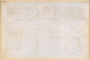 Božská komedie, Purgatorio XXV. Výstup do sedmého kruhu očistce: poučení o tělesnosti stínů; pokání smilníků od Sandro Botticelli