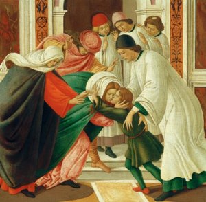 Živě a. Zázraky d. Svatý. Zenobius (křísit mrtvé) od Sandro Botticelli
