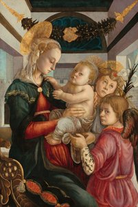 Madonna a dítě s anděly od Sandro Botticelli