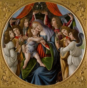Madonna a dítě se šesti anděly, cca 1500. od Sandro Botticelli