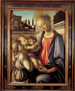 Marie s dítětem a dvěma anděly od Sandro Botticelli
